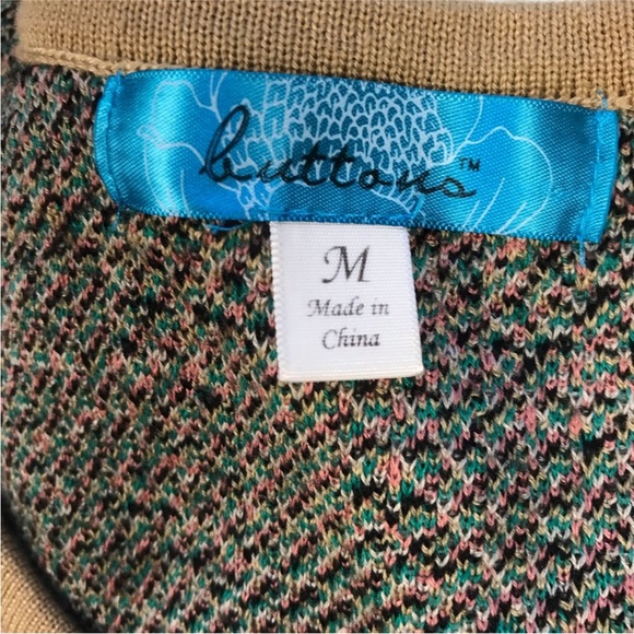 Buttons Medium Midi Sweater Dress Boho Long Sleeve - Picture 4 of 5